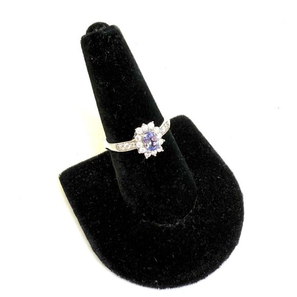 😍"Put a Ring On IT Event" Tanzanite Moissanite Sunburst Ring - Picture 1 of 1